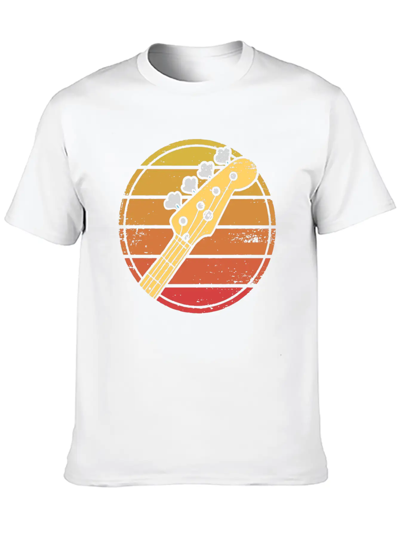 Retro Bass Guitar Grunge Lightweight Cotton T-Shirt – Daily Comfort Graphic Shirt