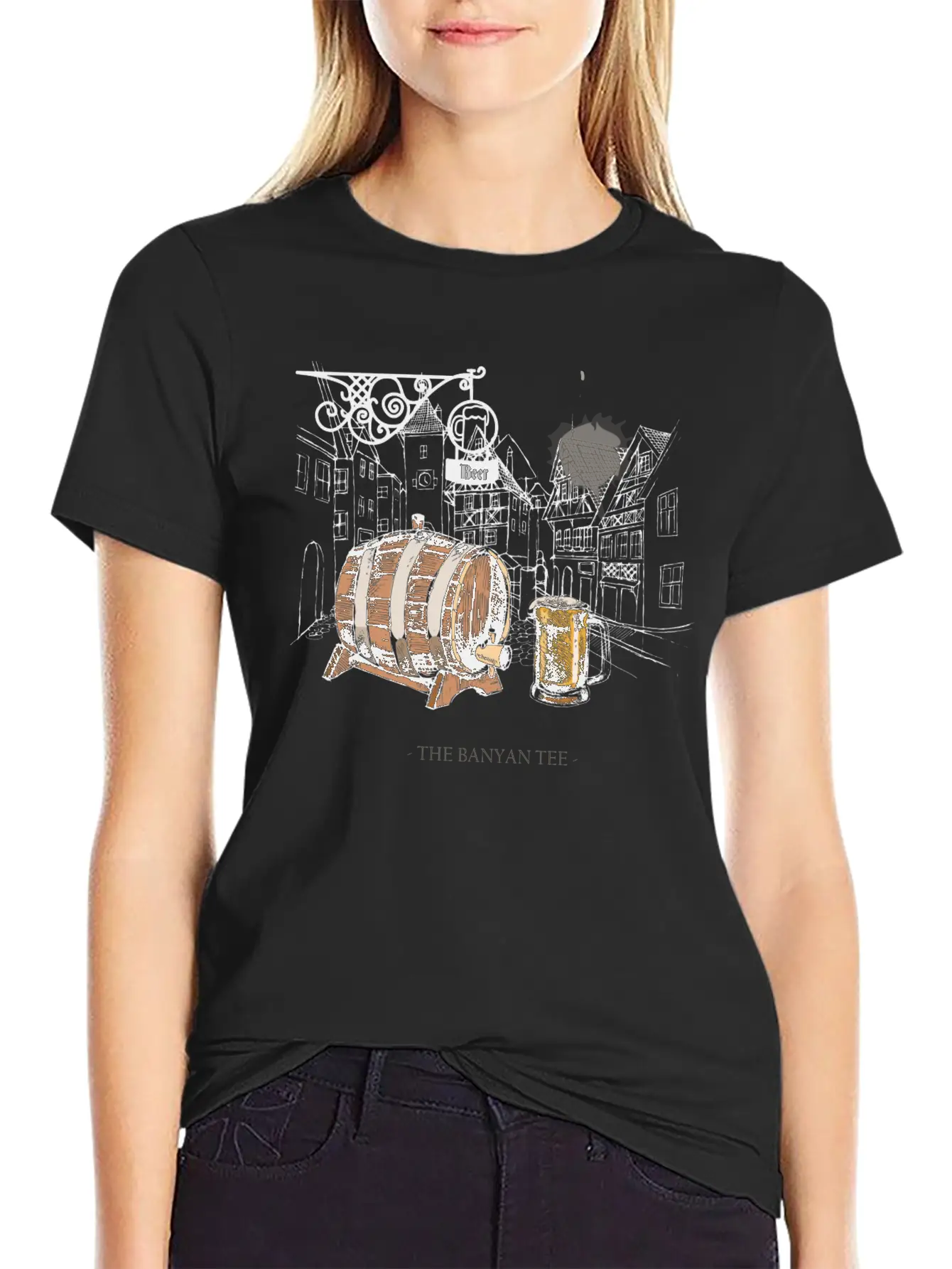 Retro Beer Bar Classic Fit Graphic Tee For Daily Comfort – Unisex Cotton Shirt