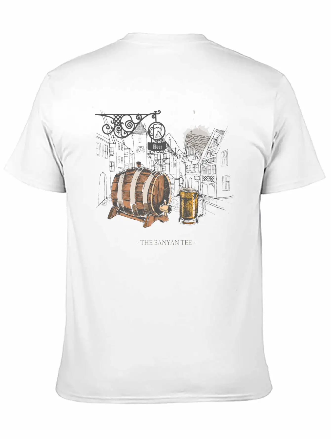 Retro Beer Bar Classic Fit Graphic Tee For Daily Comfort – Unisex Cotton Shirt