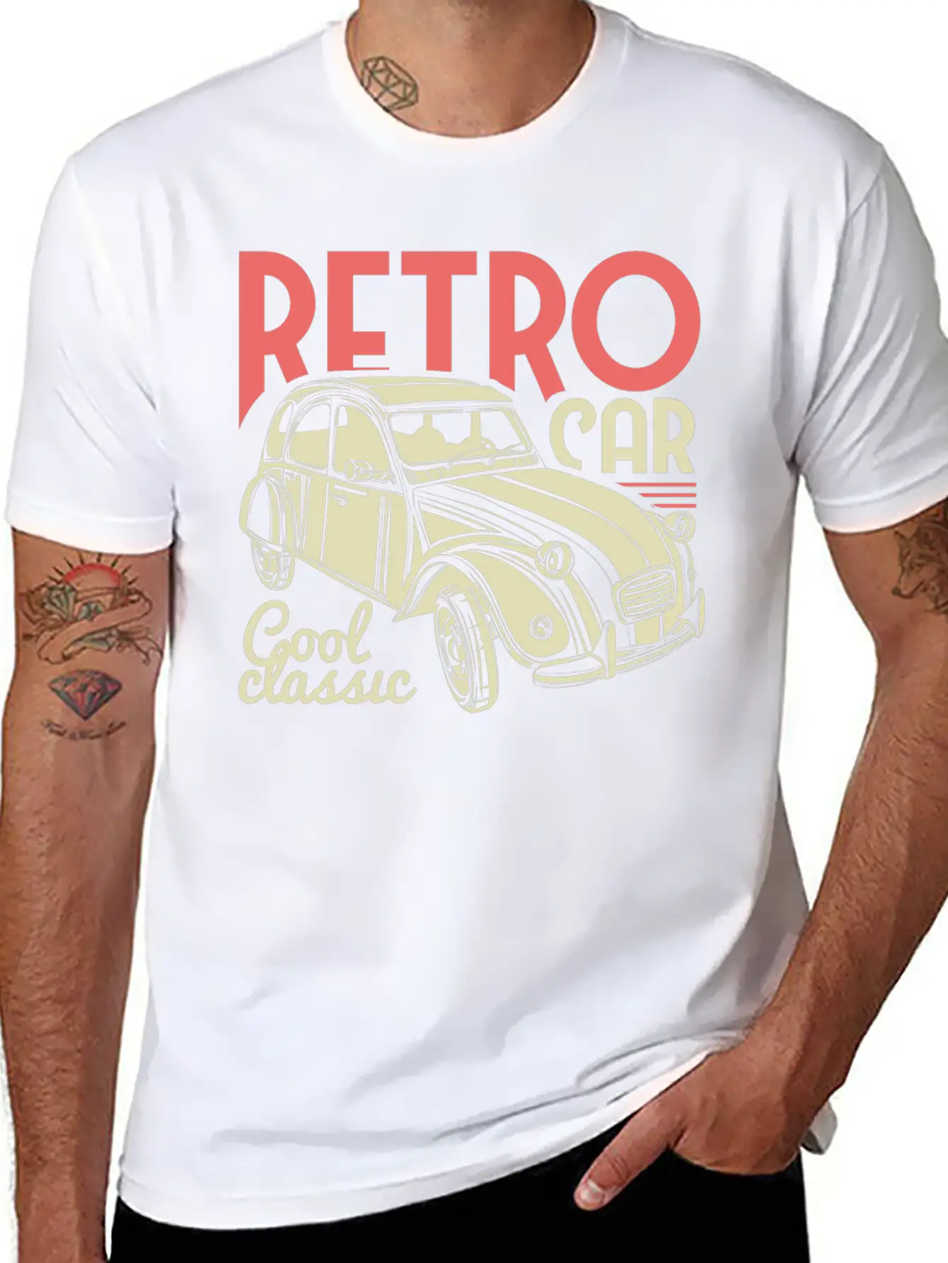 Retro Car Cool Classic Basic Graphic T-Shirt – Daily Comfort In Soft Cotton