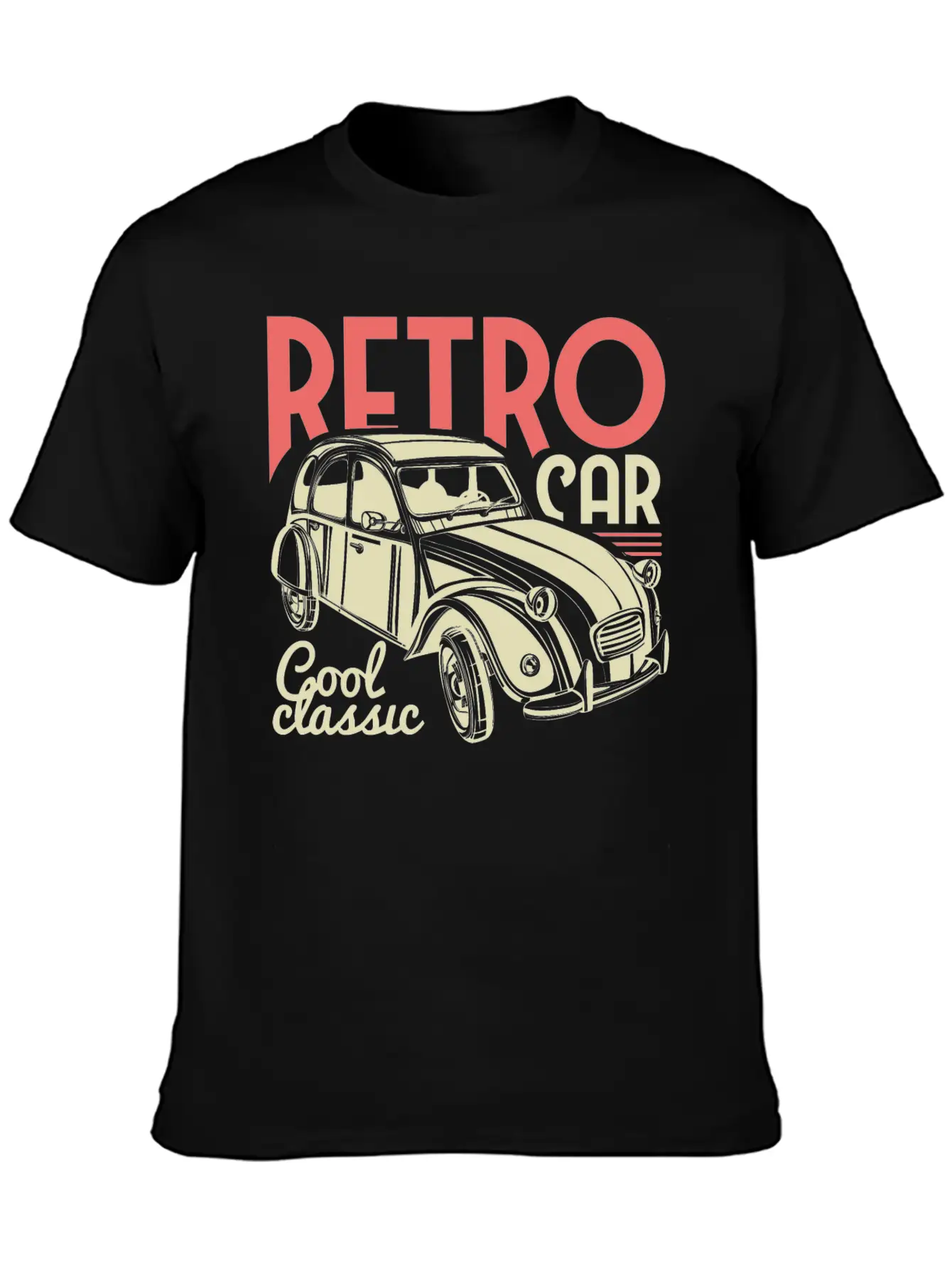 Retro Car Cool Classic Basic Graphic T-Shirt – Daily Comfort In Soft Cotton