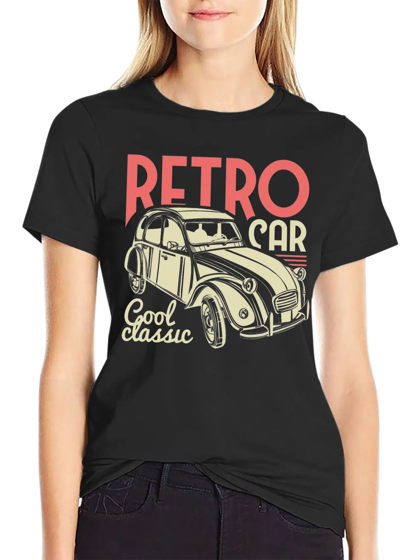 Retro Car Cool Classic Basic Graphic T-Shirt – Daily Comfort In Soft Cotton