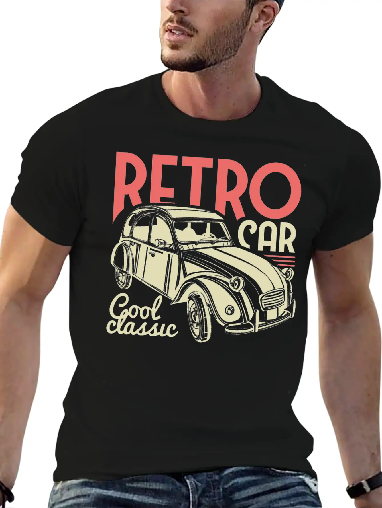 Retro Car Cool Classic Basic Graphic T-Shirt – Daily Comfort In Soft Cotton