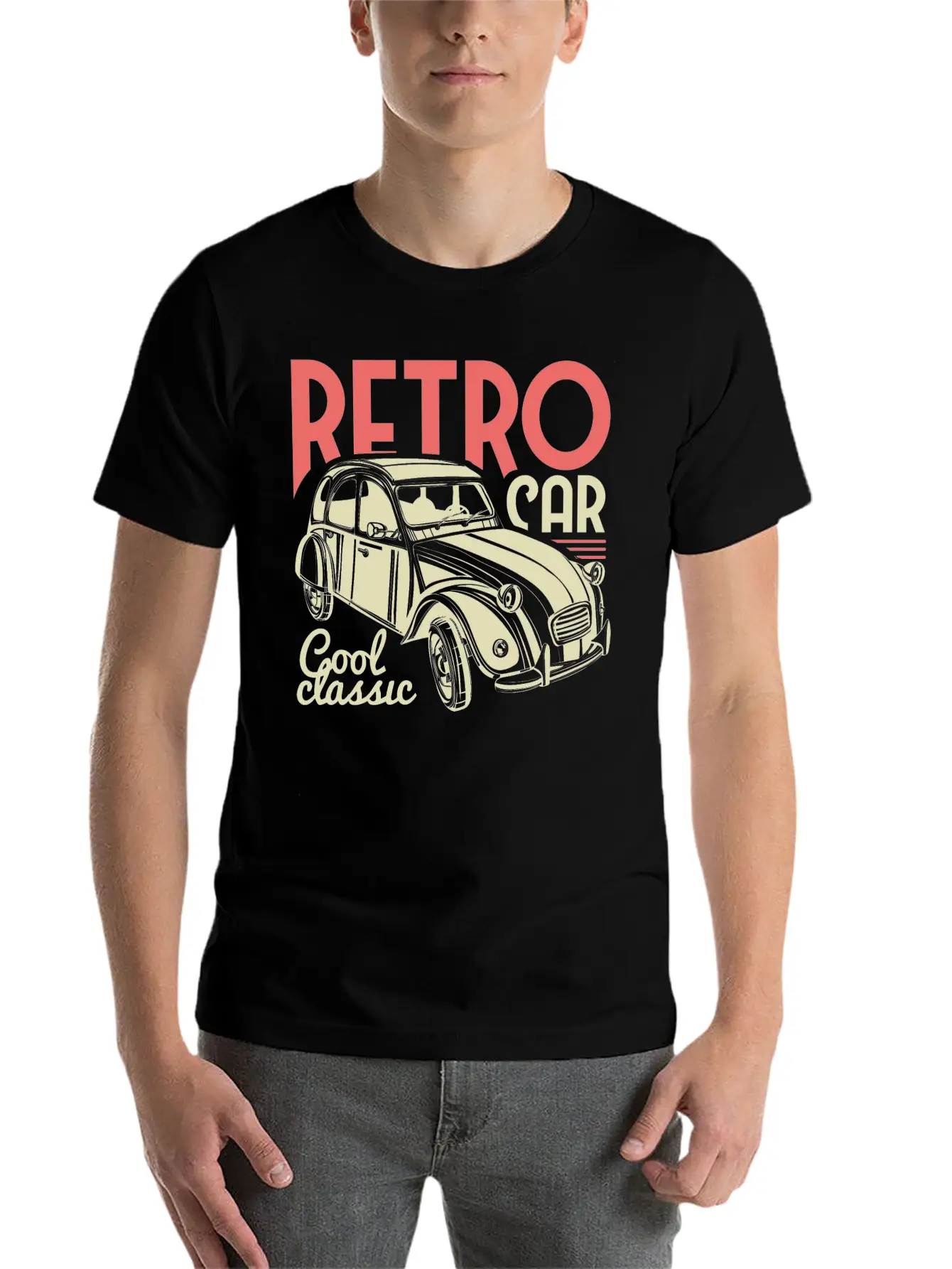 Retro Car Cool Classic Basic Graphic T-Shirt – Daily Comfort In Soft Cotton
