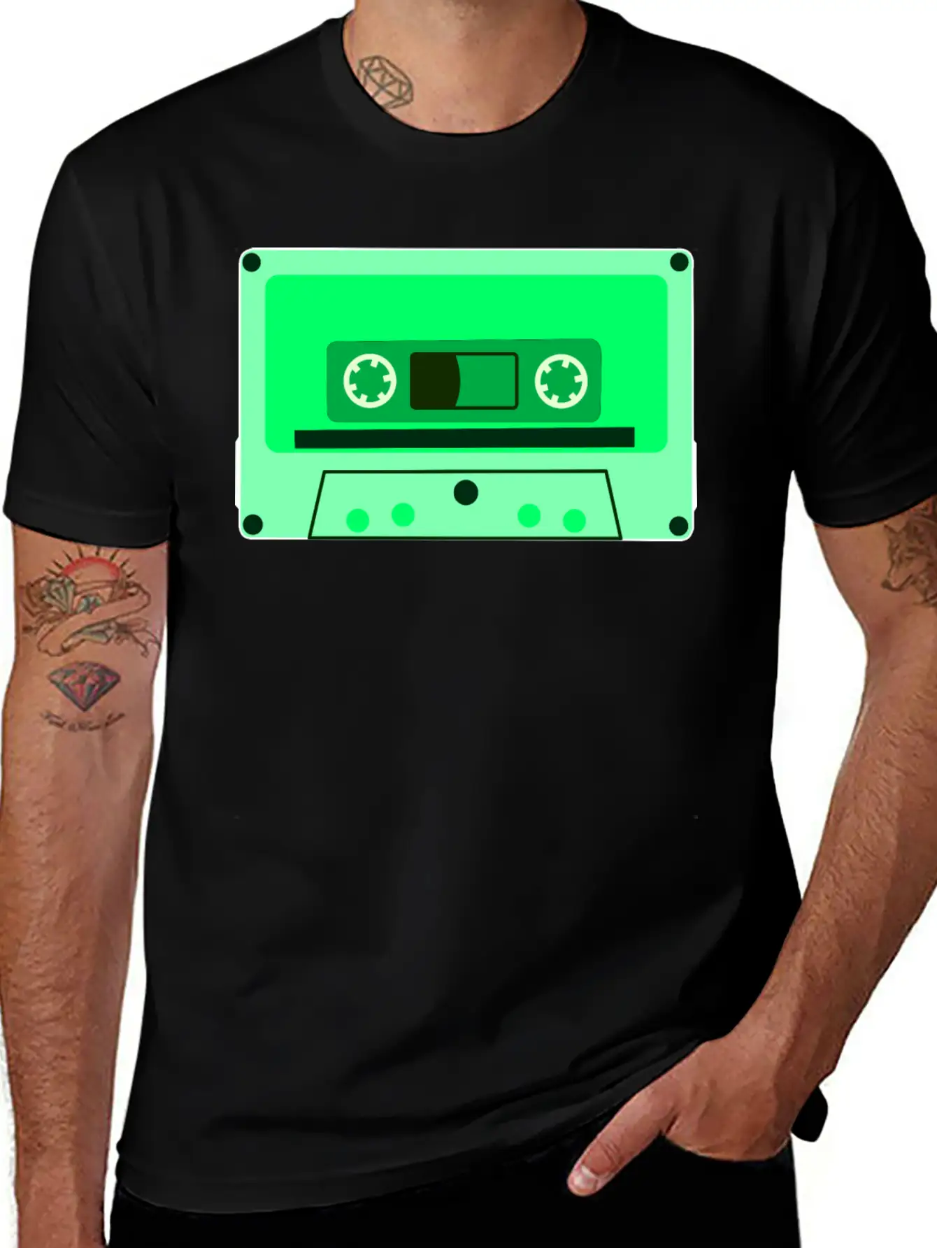 Retro Cassette Tape Modern Fit Casual T-Shirt – Clean And Versatile Design