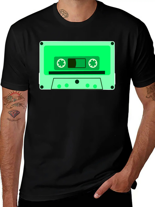 Retro Cassette Tape Modern Fit Casual T-Shirt – Clean And Versatile Design