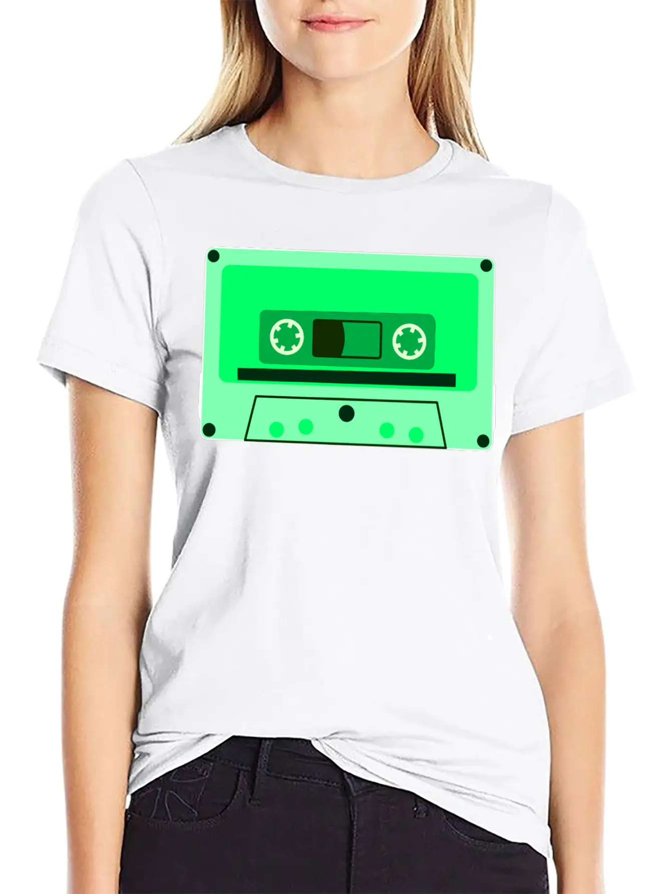 Retro Cassette Tape Modern Fit Casual T-Shirt – Clean And Versatile Design