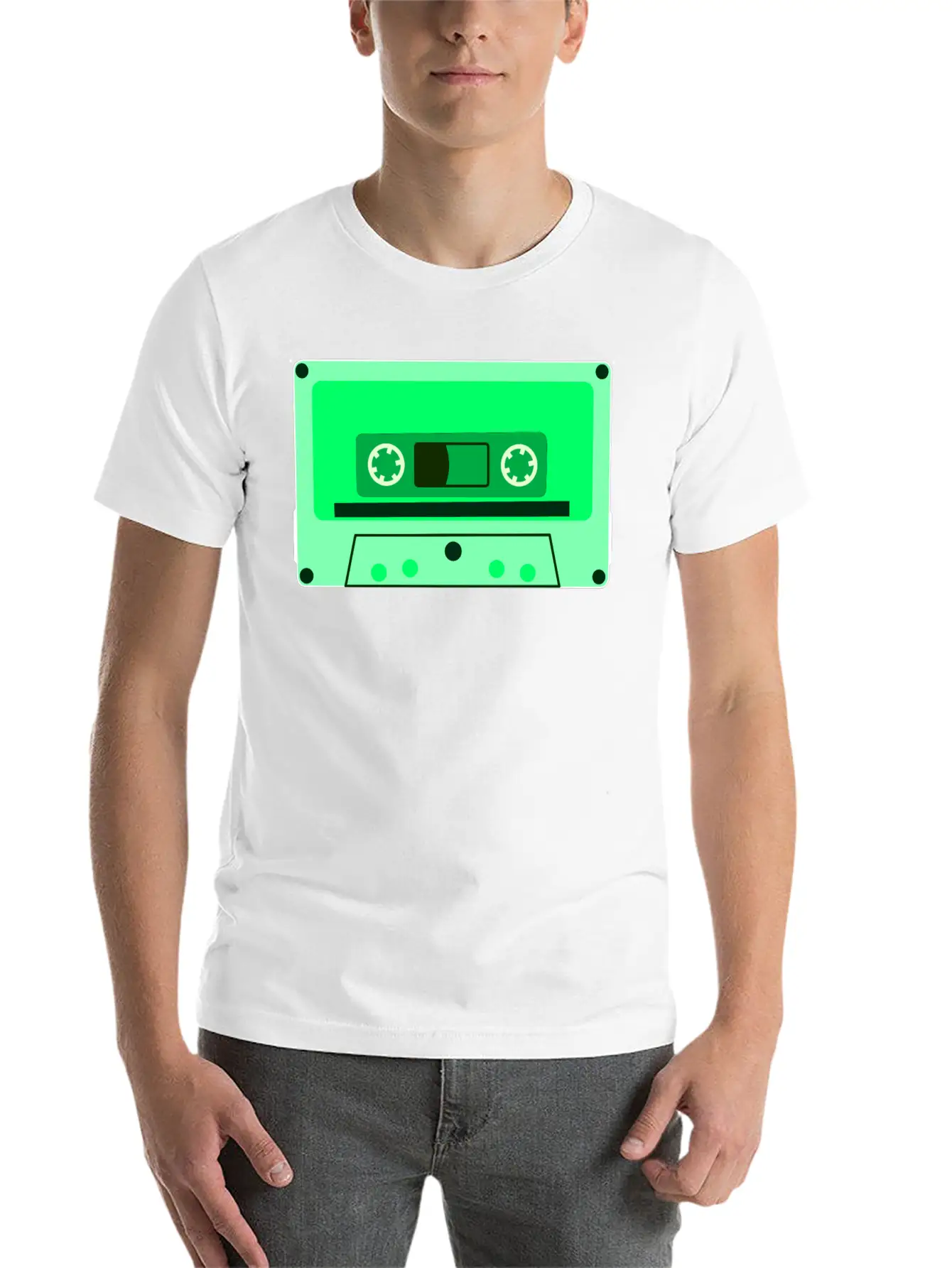Retro Cassette Tape Modern Fit Casual T-Shirt – Clean And Versatile Design