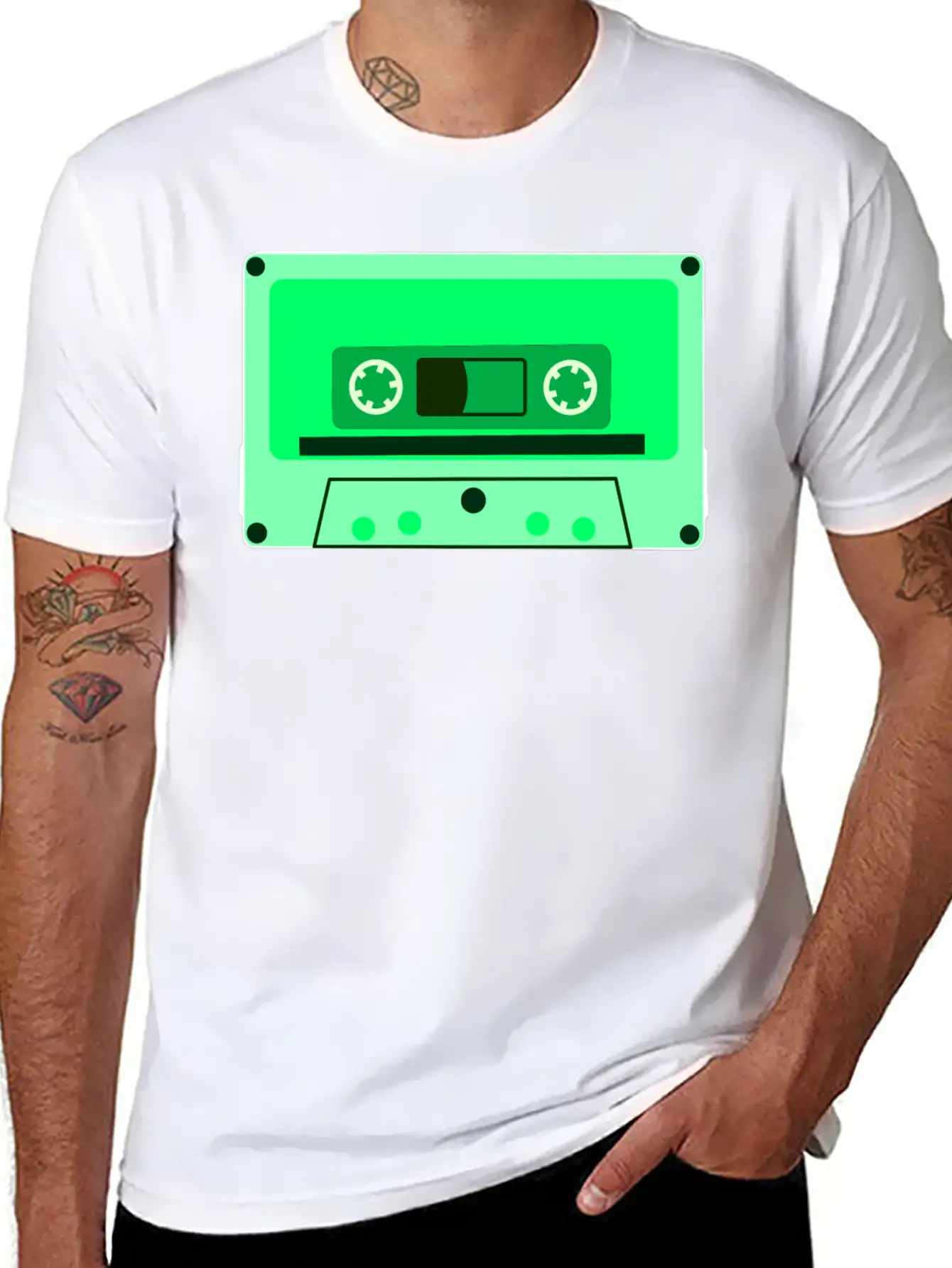 Retro Cassette Tape Modern Fit Casual T-Shirt – Clean And Versatile Design