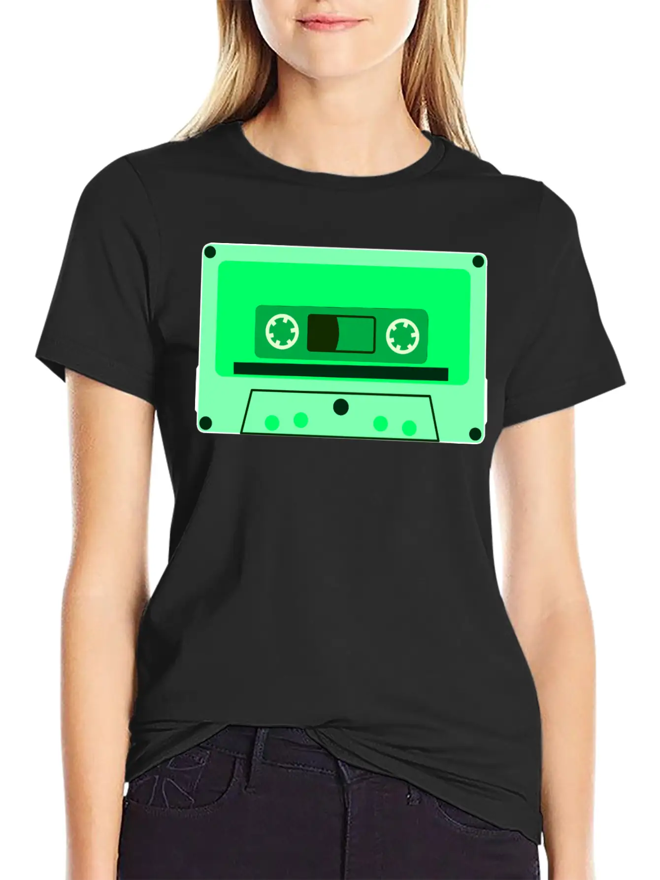 Retro Cassette Tape Modern Fit Casual T-Shirt – Clean And Versatile Design
