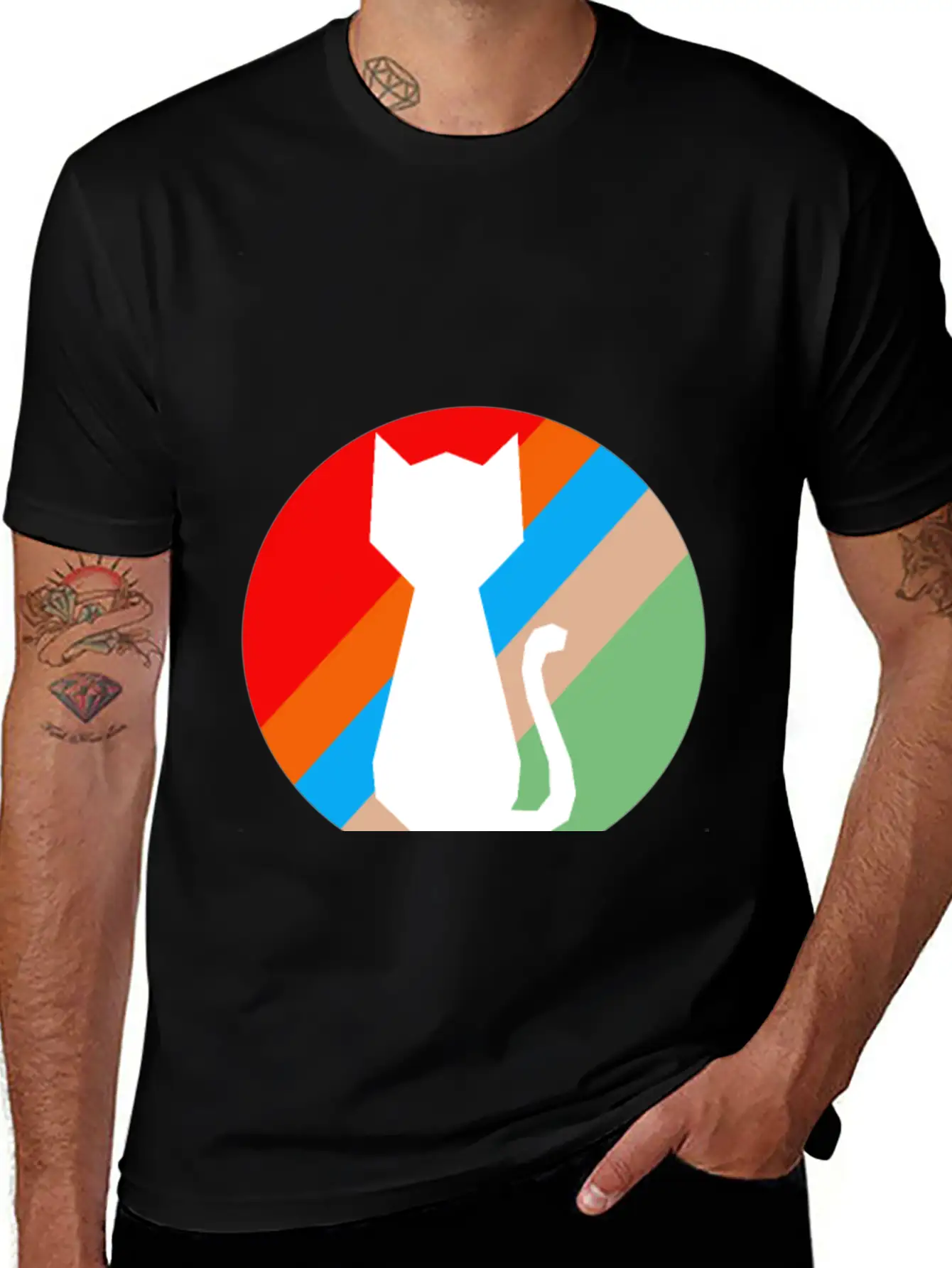 Retro Cat Soft Cotton Short Sleeve Tee – Unisex Wardrobe Staple