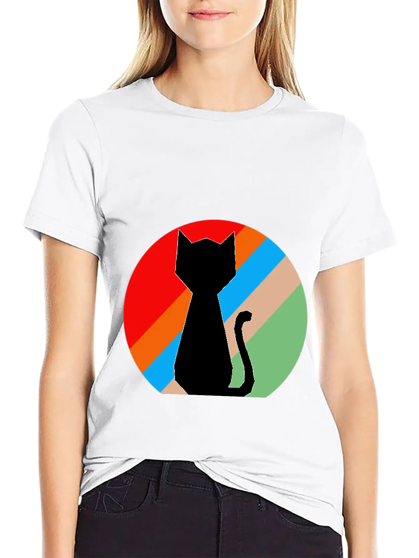 Retro Cat Soft Cotton Short Sleeve Tee – Unisex Wardrobe Staple