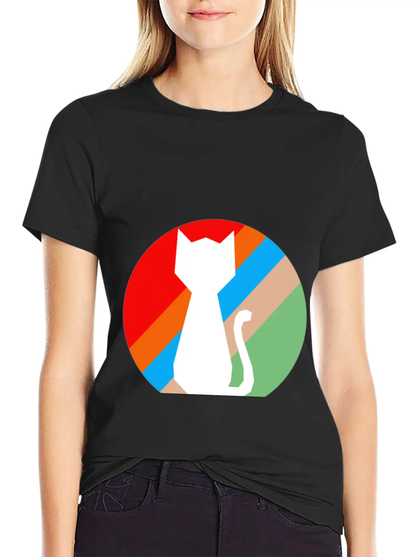 Retro Cat Soft Cotton Short Sleeve Tee – Unisex Wardrobe Staple