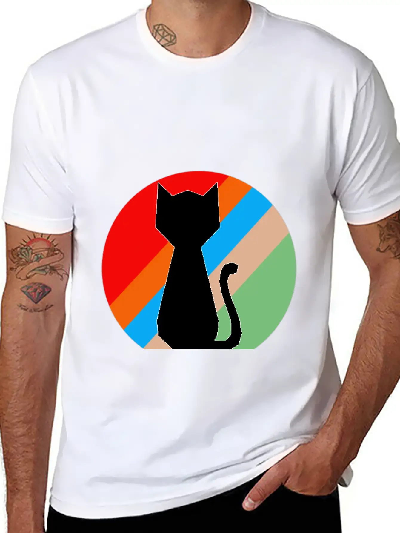 Retro Cat Soft Cotton Short Sleeve Tee – Unisex Wardrobe Staple