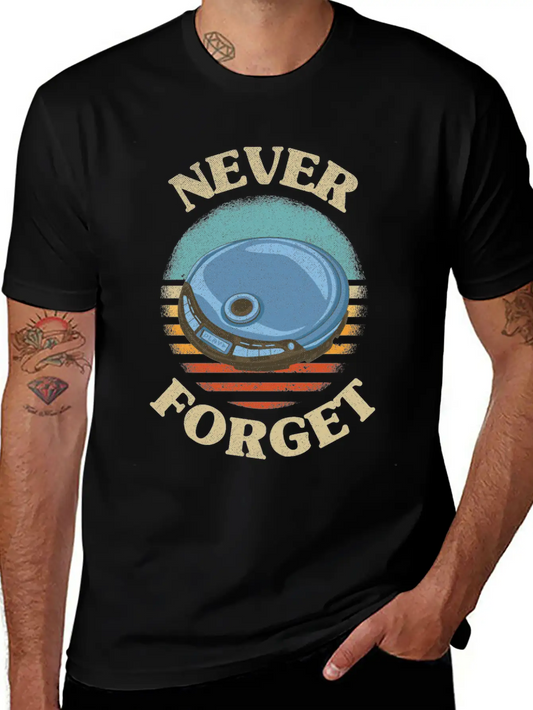 Retro Cd Player Never Forget Nostalgia Vintage Unisex Casual T-Shirt – Clean Design For Daily Comfort