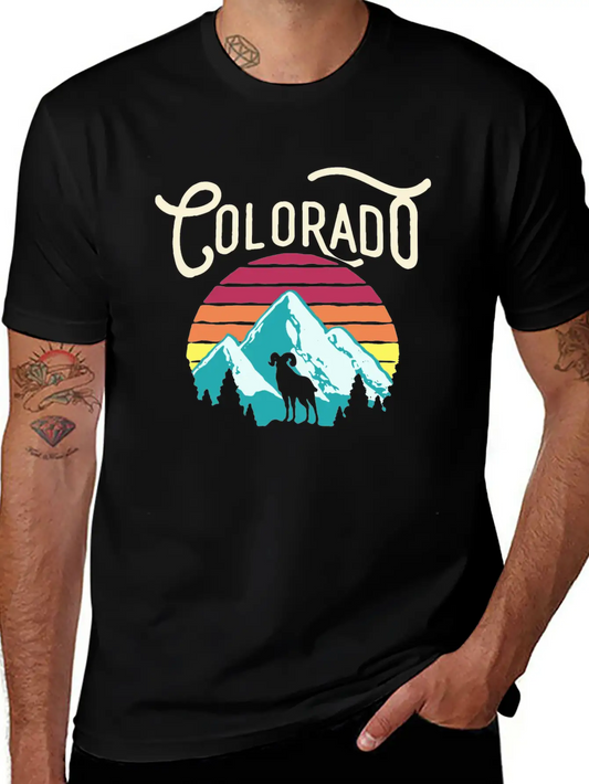 Retro Colorado Unisex Casual T-Shirt – Clean Design For Daily Comfort