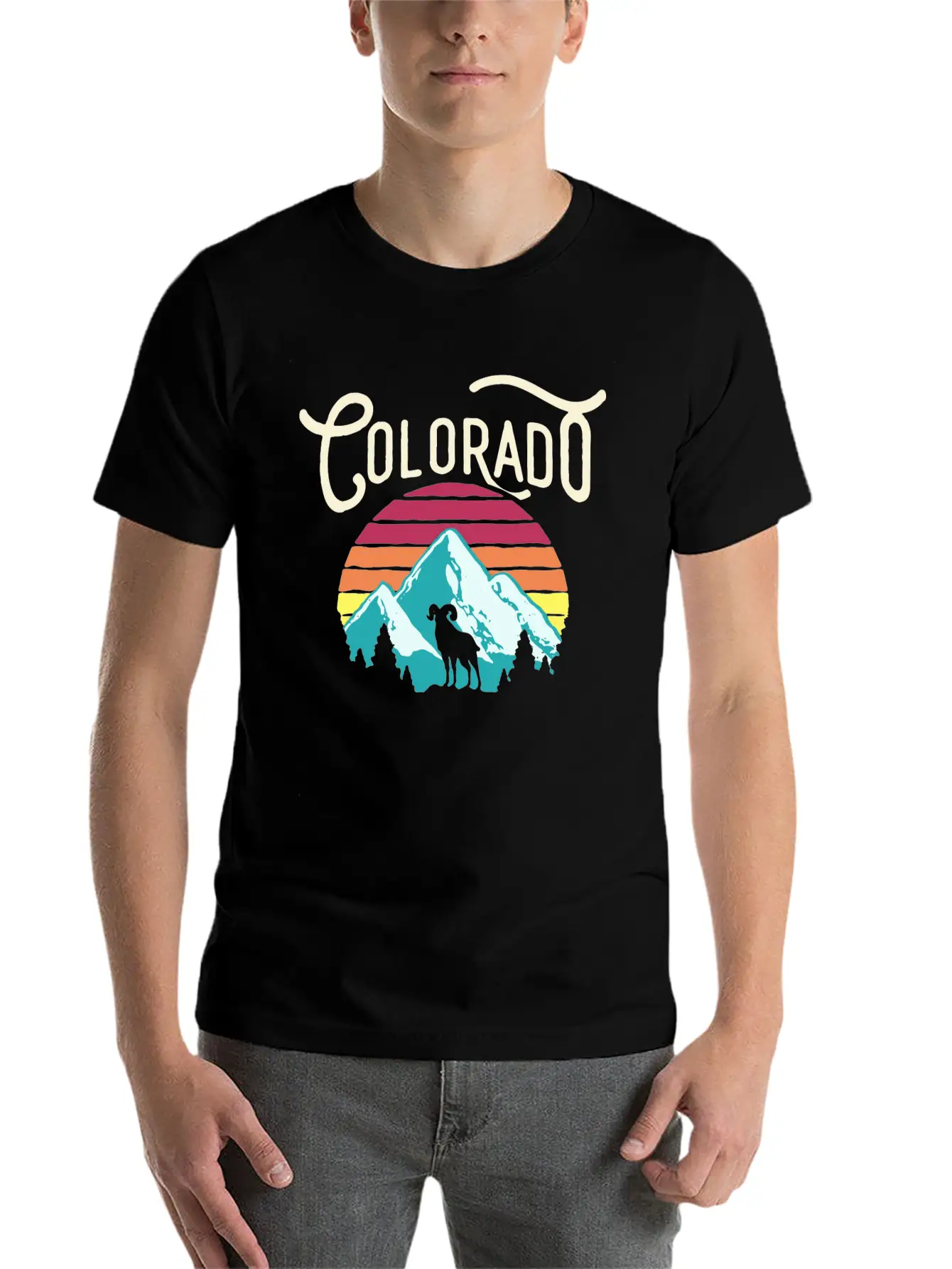 Retro Colorado Unisex Casual T-Shirt – Clean Design For Daily Comfort