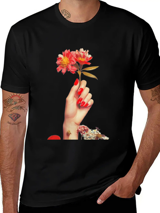 Retro Flowers Relaxed Everyday Tee – Lightweight And Durable Cotton