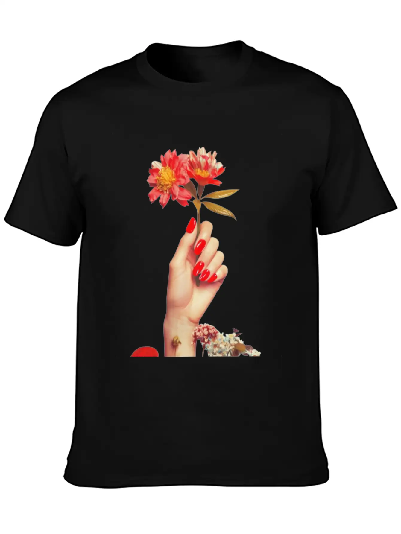 Retro Flowers Relaxed Everyday Tee – Lightweight And Durable Cotton