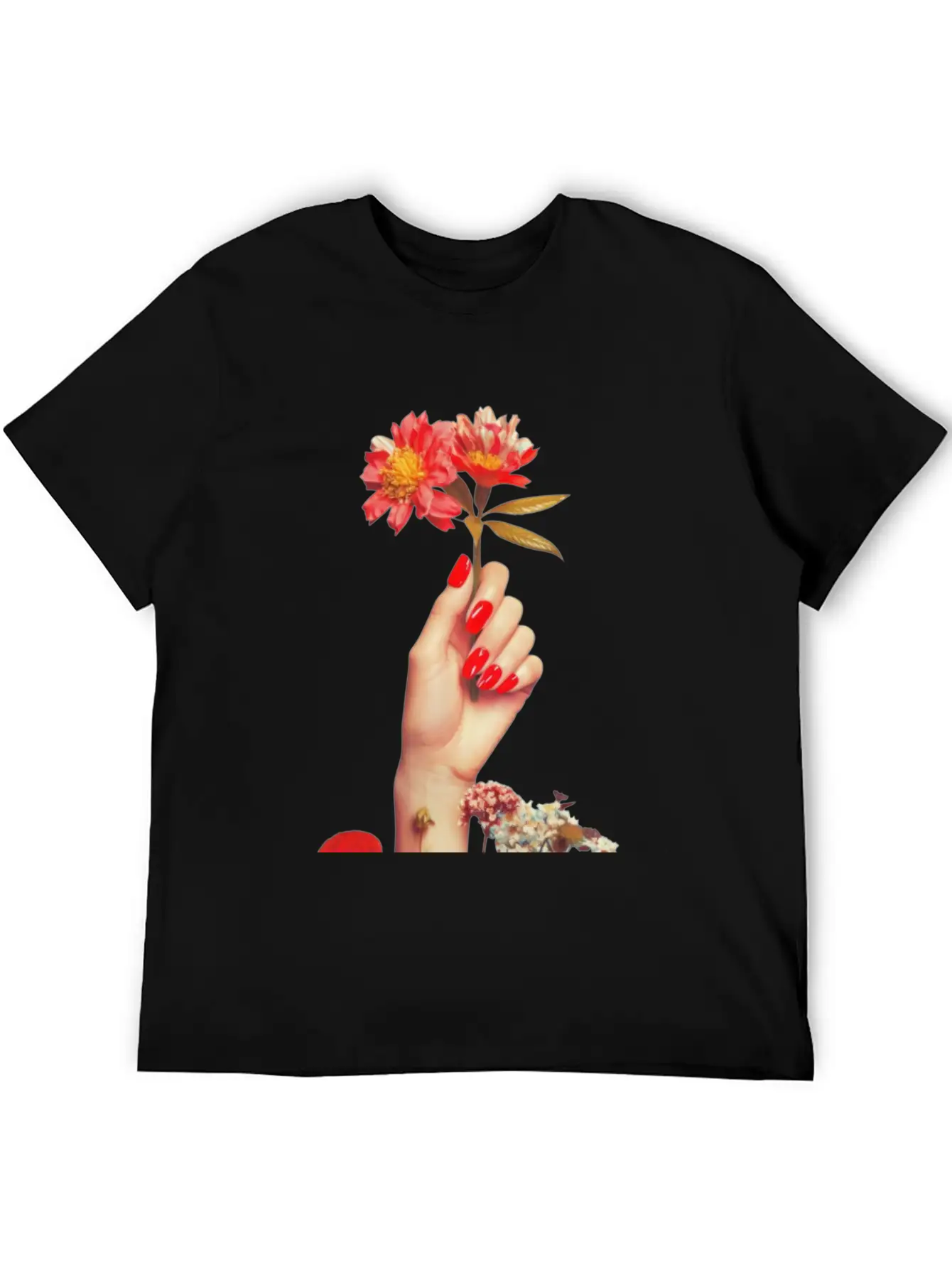 Retro Flowers Relaxed Everyday Tee – Lightweight And Durable Cotton