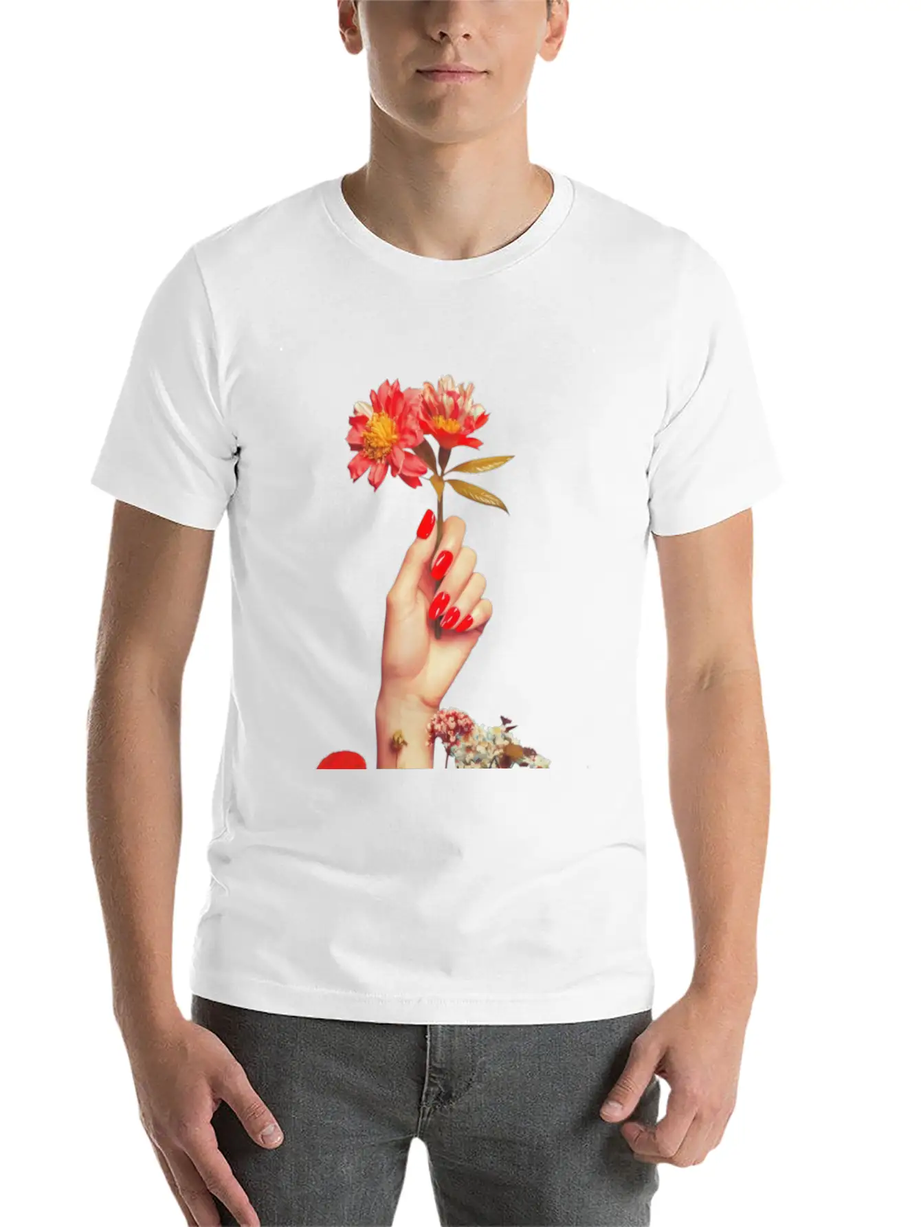 Retro Flowers Relaxed Everyday Tee – Lightweight And Durable Cotton