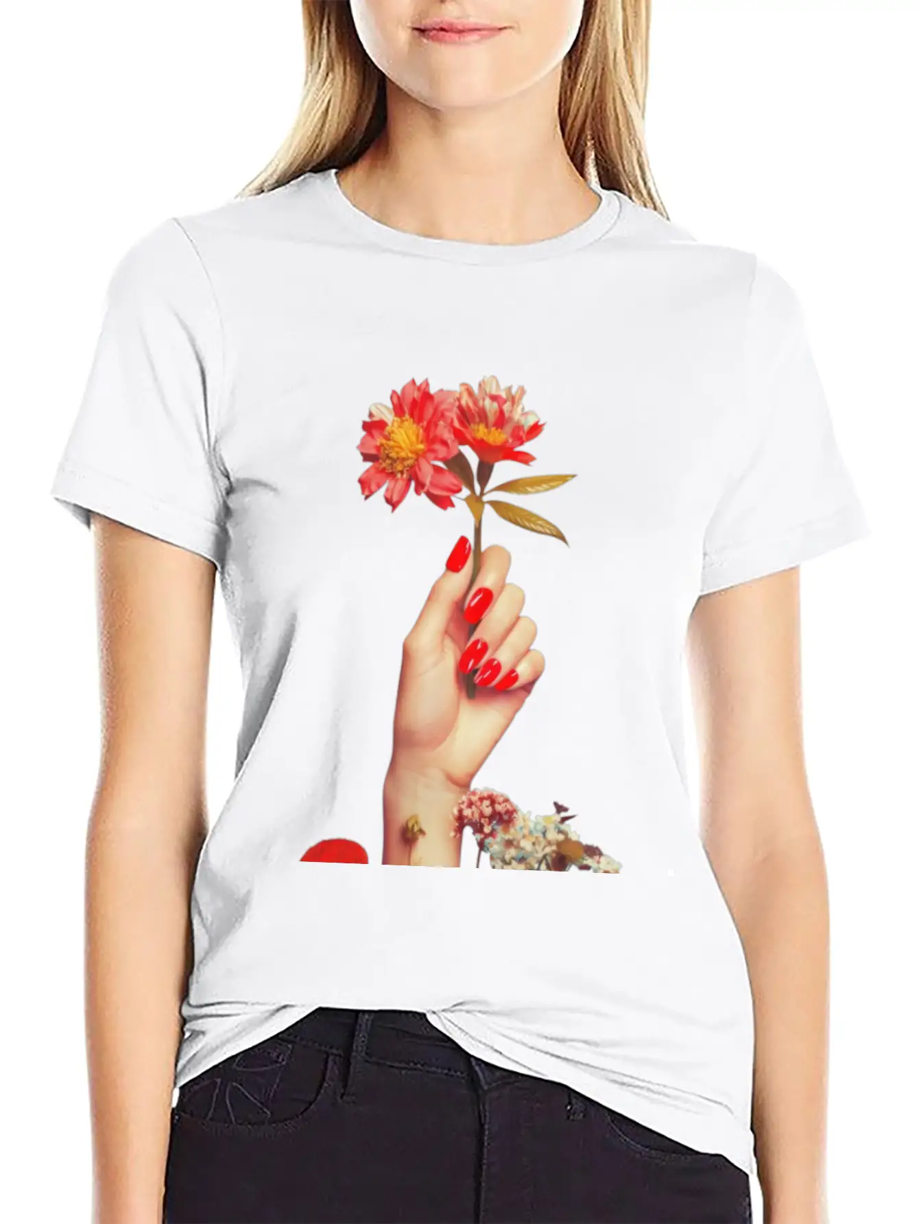 Retro Flowers Relaxed Everyday Tee – Lightweight And Durable Cotton