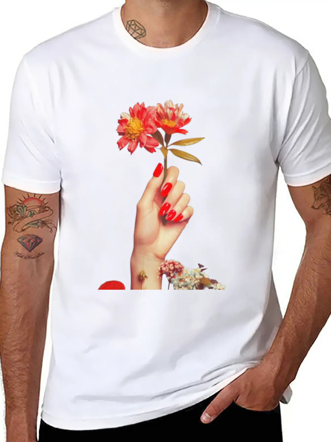 Retro Flowers Relaxed Everyday Tee – Lightweight And Durable Cotton