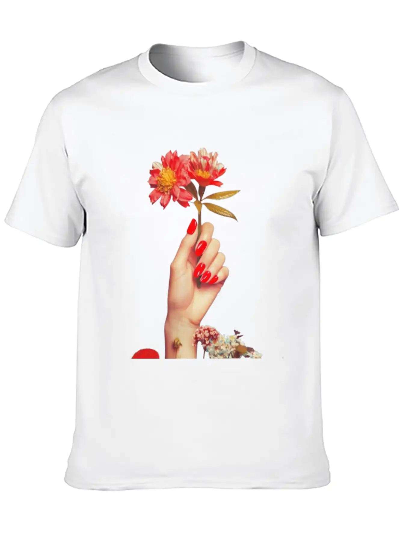 Retro Flowers Relaxed Everyday Tee – Lightweight And Durable Cotton