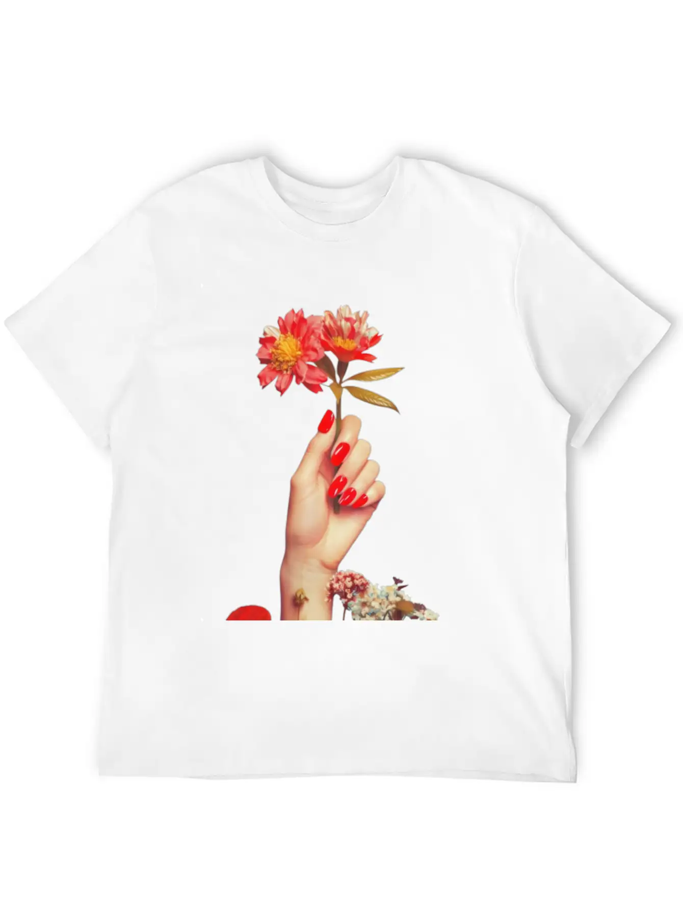 Retro Flowers Relaxed Everyday Tee – Lightweight And Durable Cotton