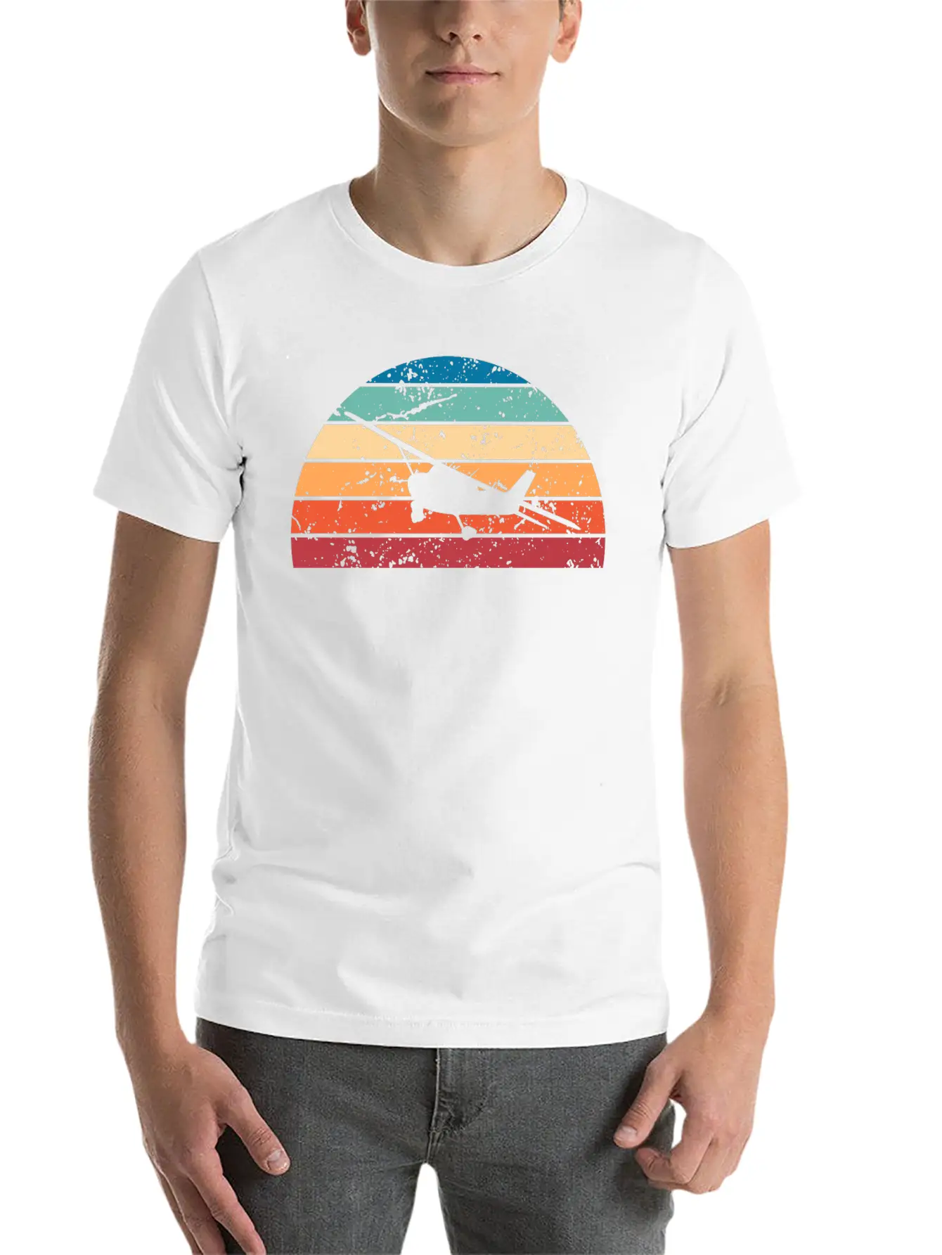 Retro Flying Sunset Vintage Fly Sunrise Essential Cotton Tee For Daily Outfits – Unisex Style