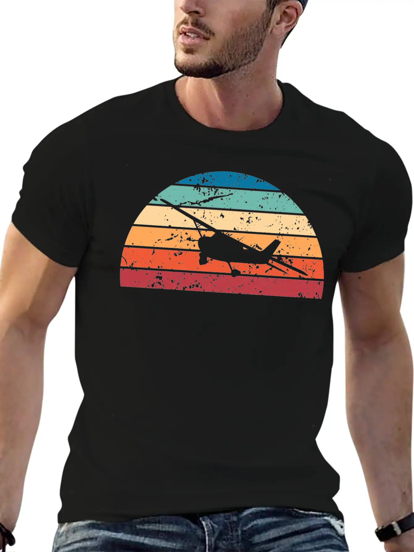 Retro Flying Sunset Vintage Fly Sunrise Essential Cotton Tee For Daily Outfits – Unisex Style