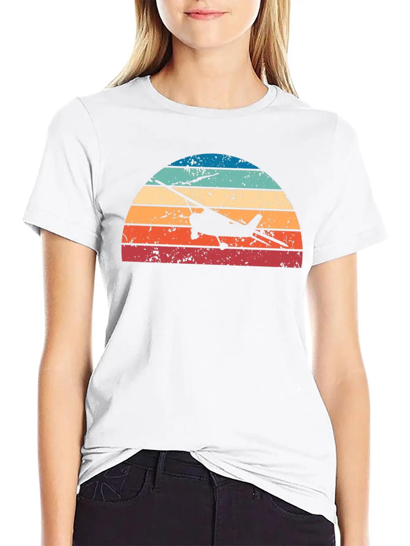 Retro Flying Sunset Vintage Fly Sunrise Essential Cotton Tee For Daily Outfits – Unisex Style