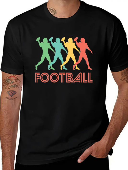 Retro Football Pop Art Unisex Casual T-Shirt – Clean Design For Daily Comfort