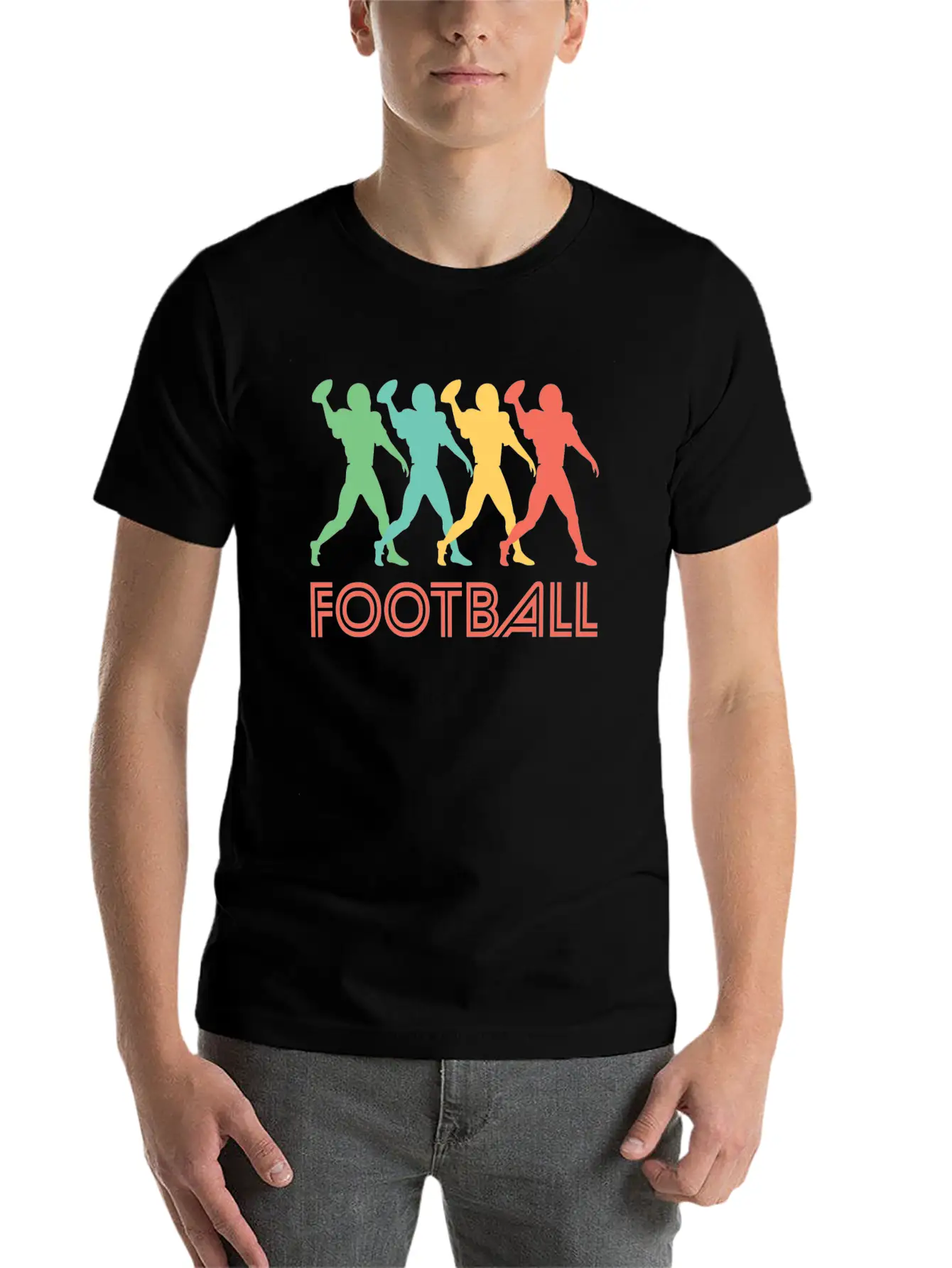Retro Football Pop Art Unisex Casual T-Shirt – Clean Design For Daily Comfort