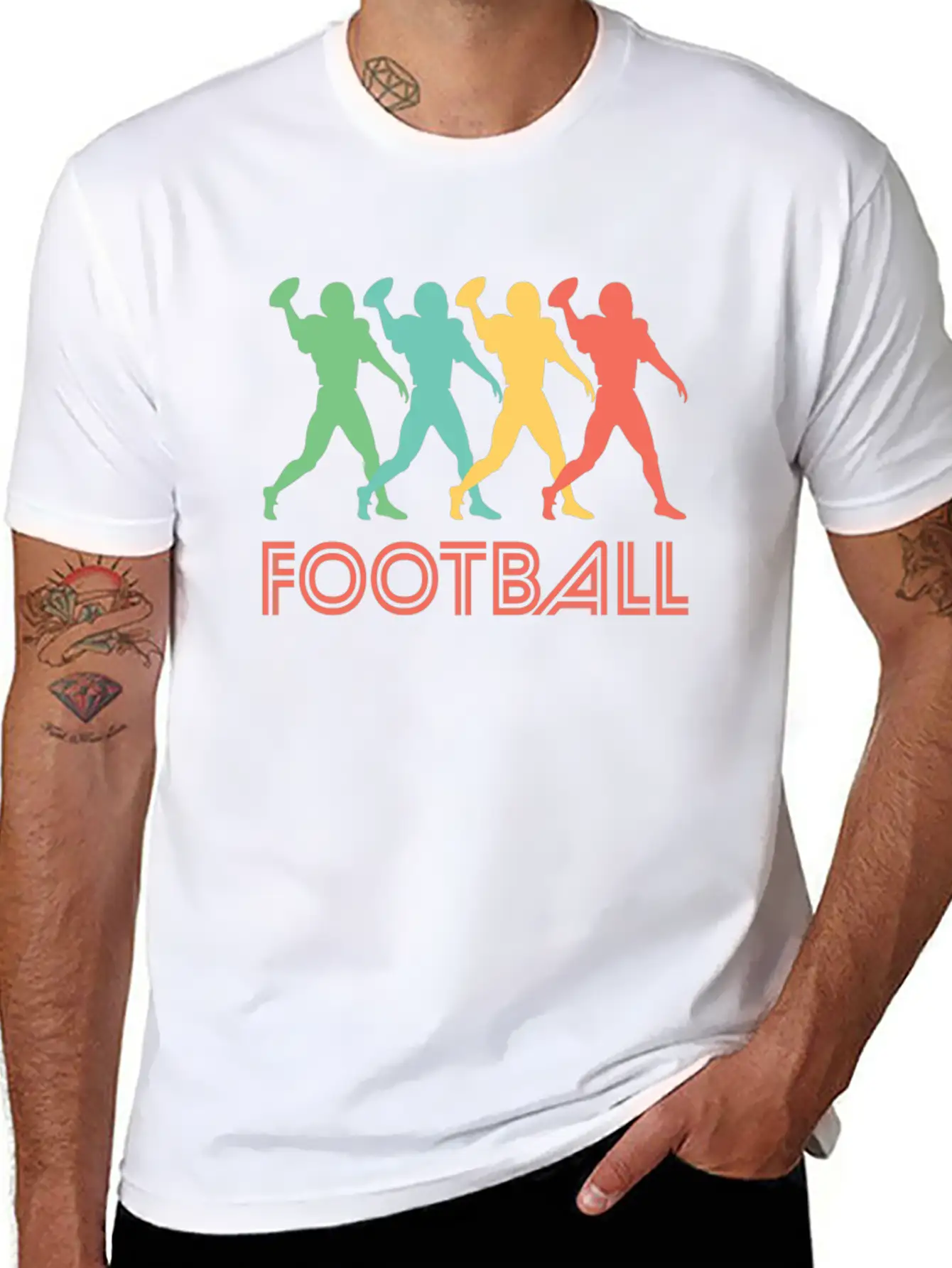 Retro Football Pop Art Unisex Casual T-Shirt – Clean Design For Daily Comfort