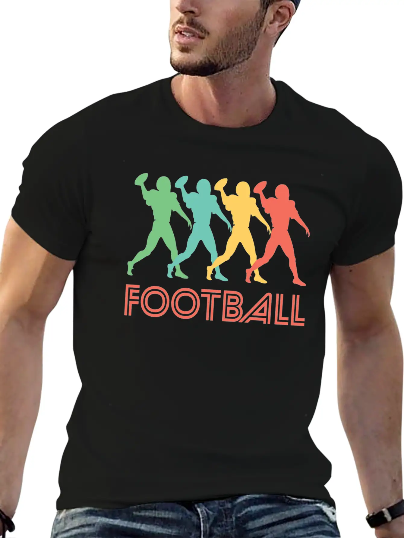 Retro Football Pop Art Unisex Casual T-Shirt – Clean Design For Daily Comfort