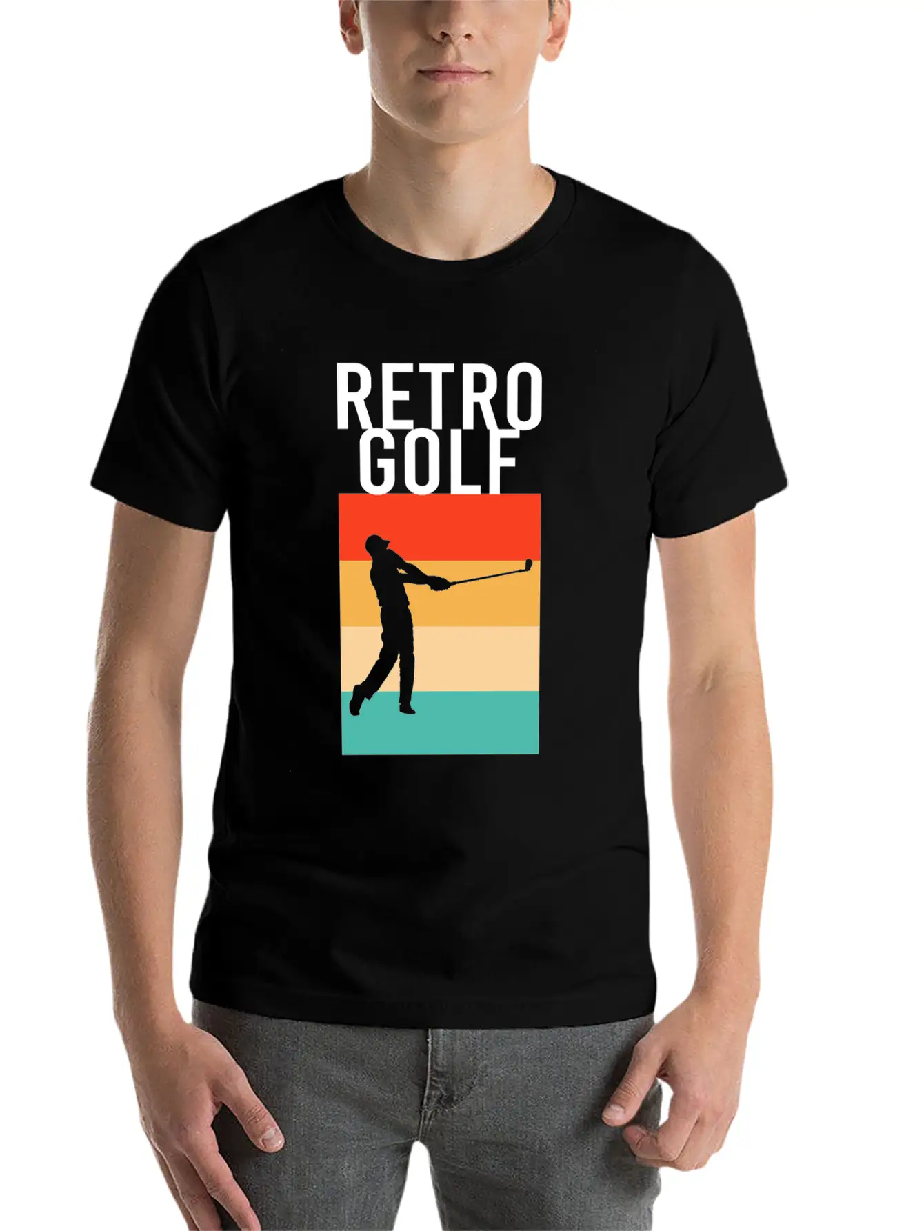 Retro Golf Classic Fit Graphic Tee For Daily Comfort – Unisex Cotton Shirt