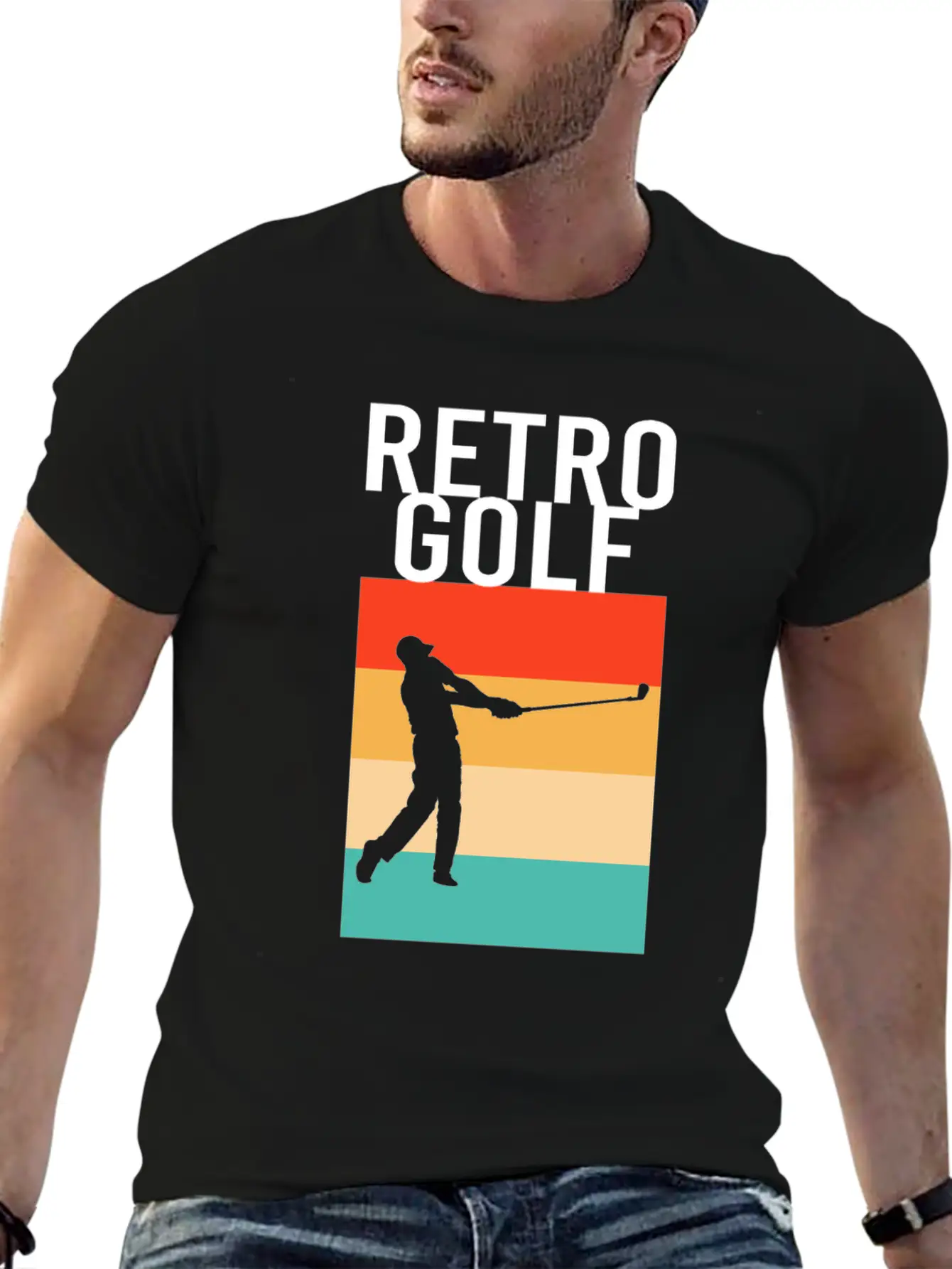 Retro Golf Classic Fit Graphic Tee For Daily Comfort – Unisex Cotton Shirt
