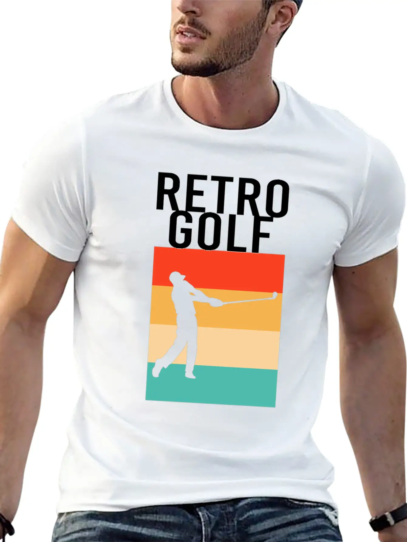 Retro Golf Classic Fit Graphic Tee For Daily Comfort – Unisex Cotton Shirt