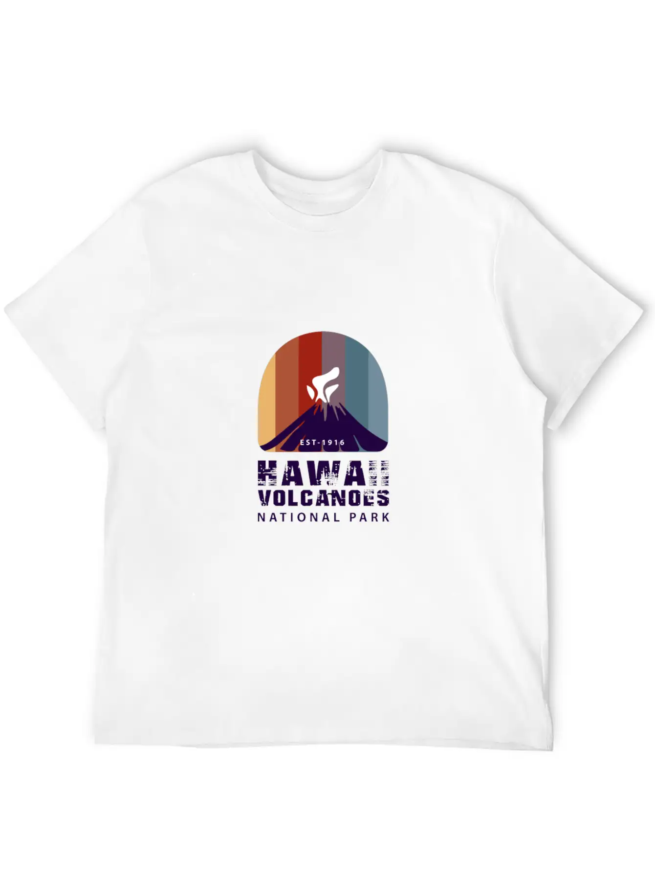 Retro Hawaii Volcanoes National Park Classic Fit Graphic Tee For Daily Comfort – Unisex Cotton Shirt