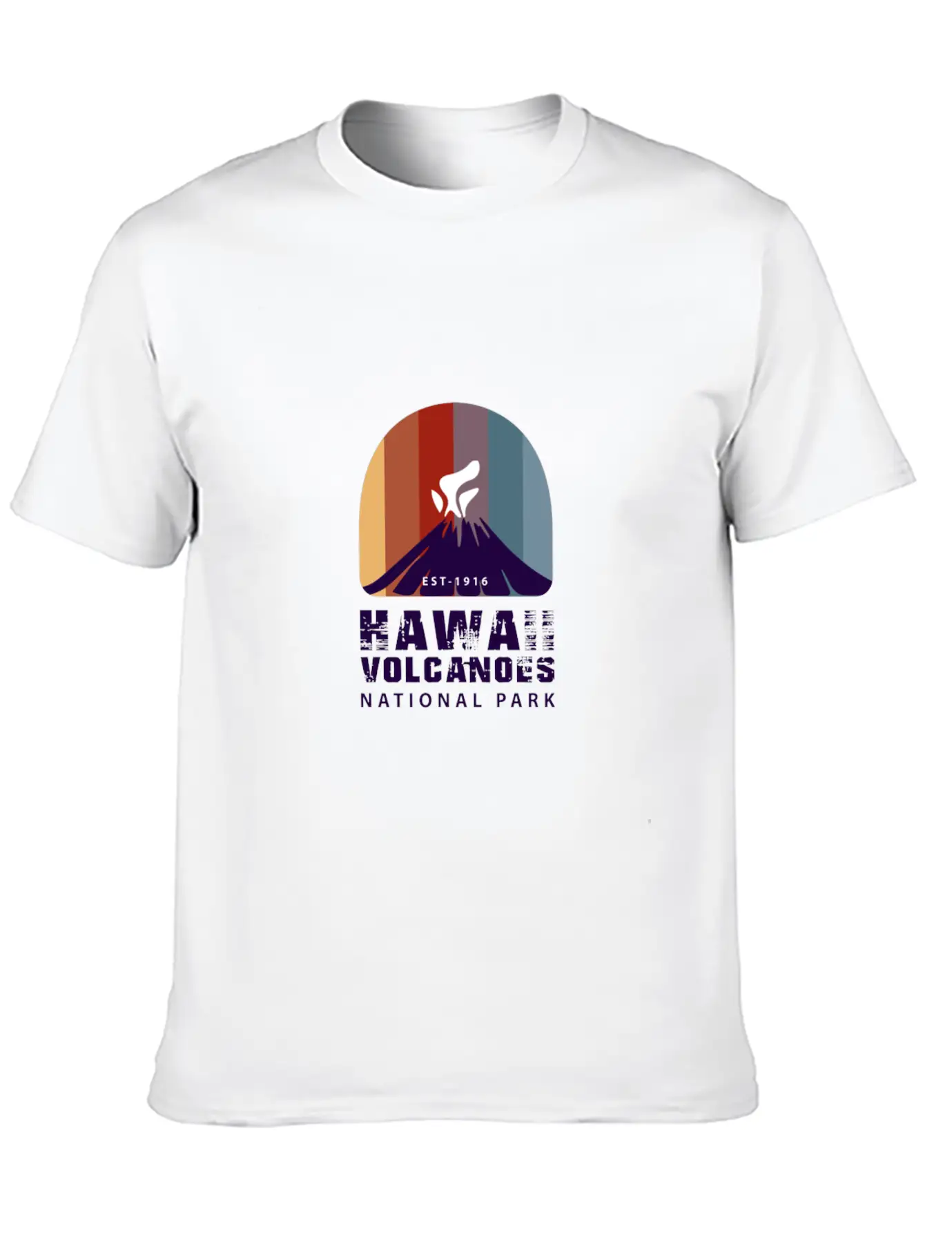 Retro Hawaii Volcanoes National Park Classic Fit Graphic Tee For Daily Comfort – Unisex Cotton Shirt