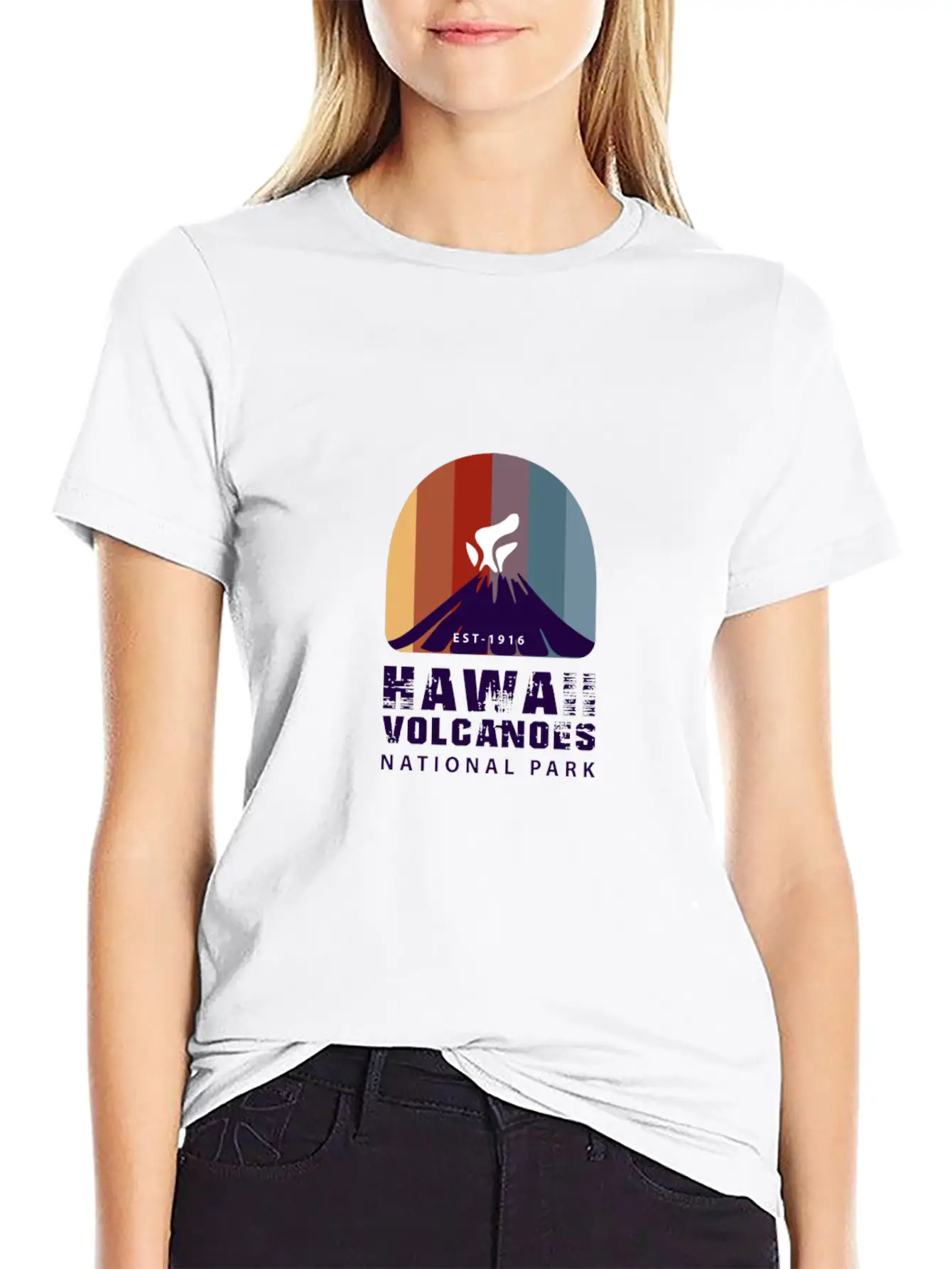 Retro Hawaii Volcanoes National Park Classic Fit Graphic Tee For Daily Comfort – Unisex Cotton Shirt