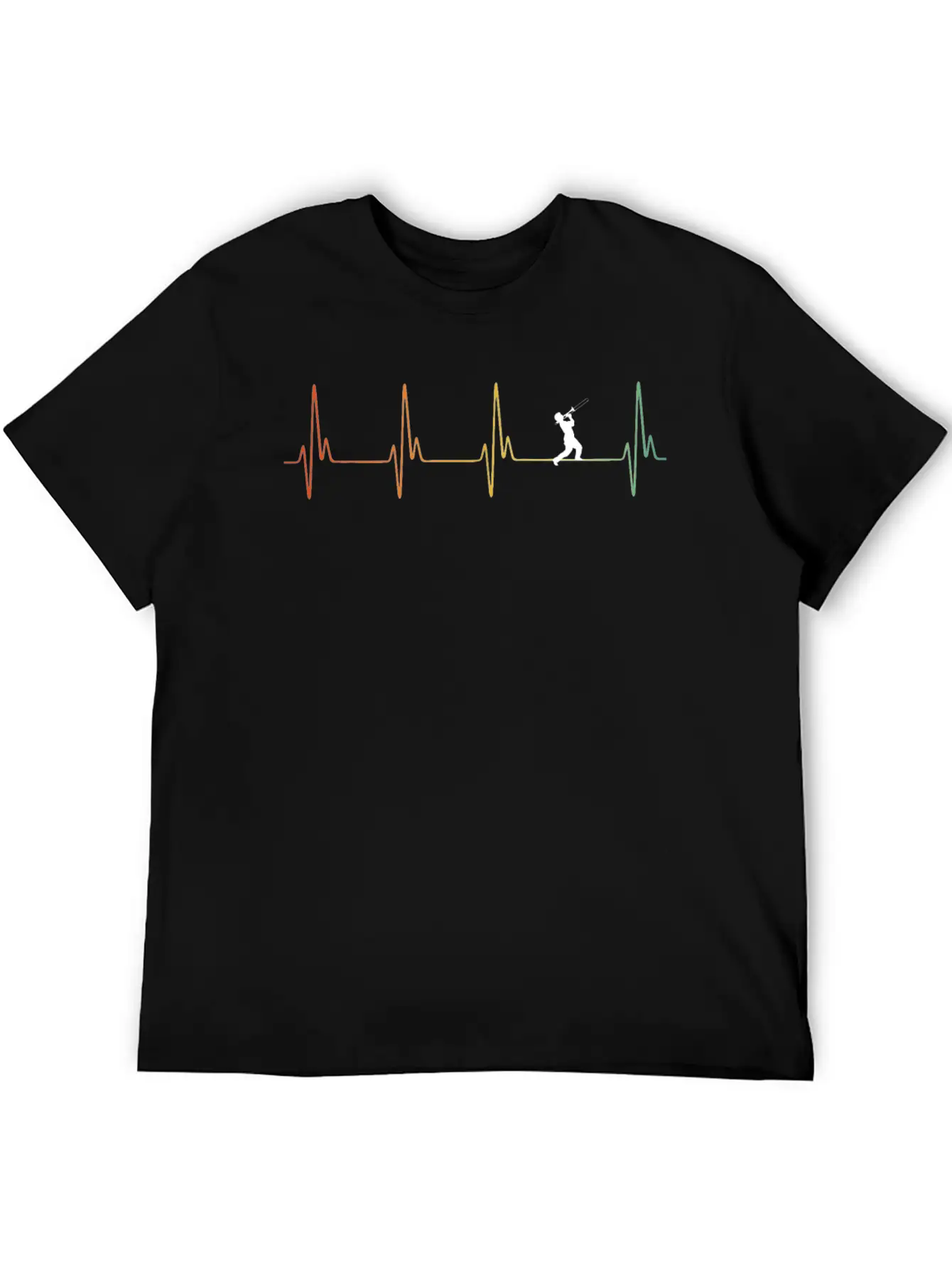 Retro Jazz Heartbeat Lightweight Cotton T-Shirt – Daily Comfort Graphic Shirt