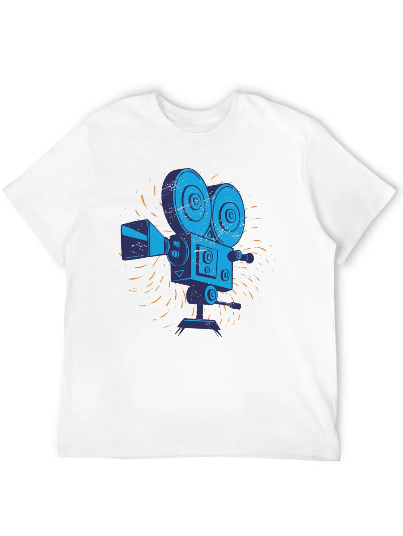 Retro Movie Camera Unisex Casual T-Shirt – Clean Design For Daily Comfort
