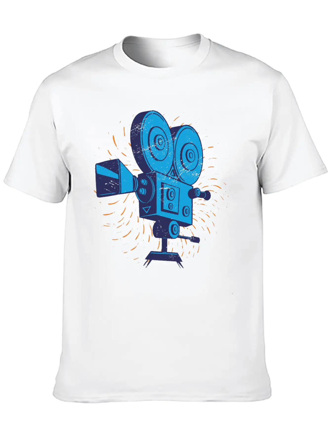 Retro Movie Camera Unisex Casual T-Shirt – Clean Design For Daily Comfort