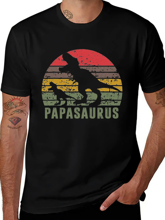 RETRO PAPASAURUS Unisex Casual T-Shirt – Clean Design For Daily Comfort
