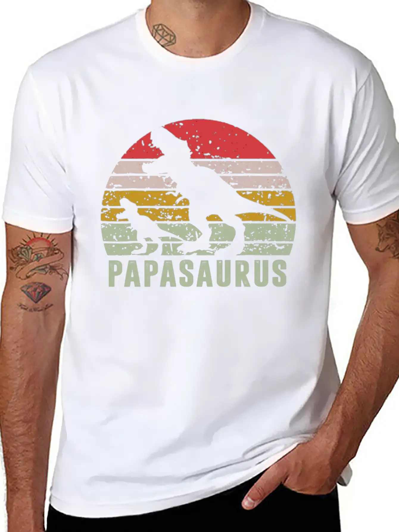 RETRO PAPASAURUS Unisex Casual T-Shirt – Clean Design For Daily Comfort