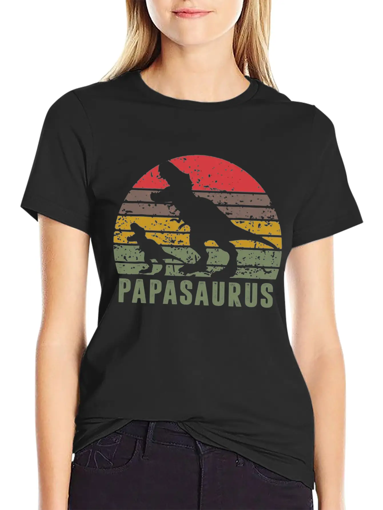 RETRO PAPASAURUS Unisex Casual T-Shirt – Clean Design For Daily Comfort
