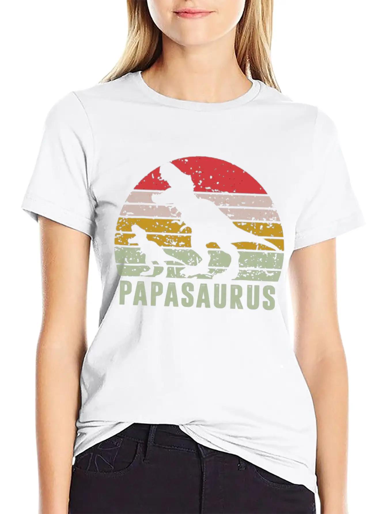 RETRO PAPASAURUS Unisex Casual T-Shirt – Clean Design For Daily Comfort