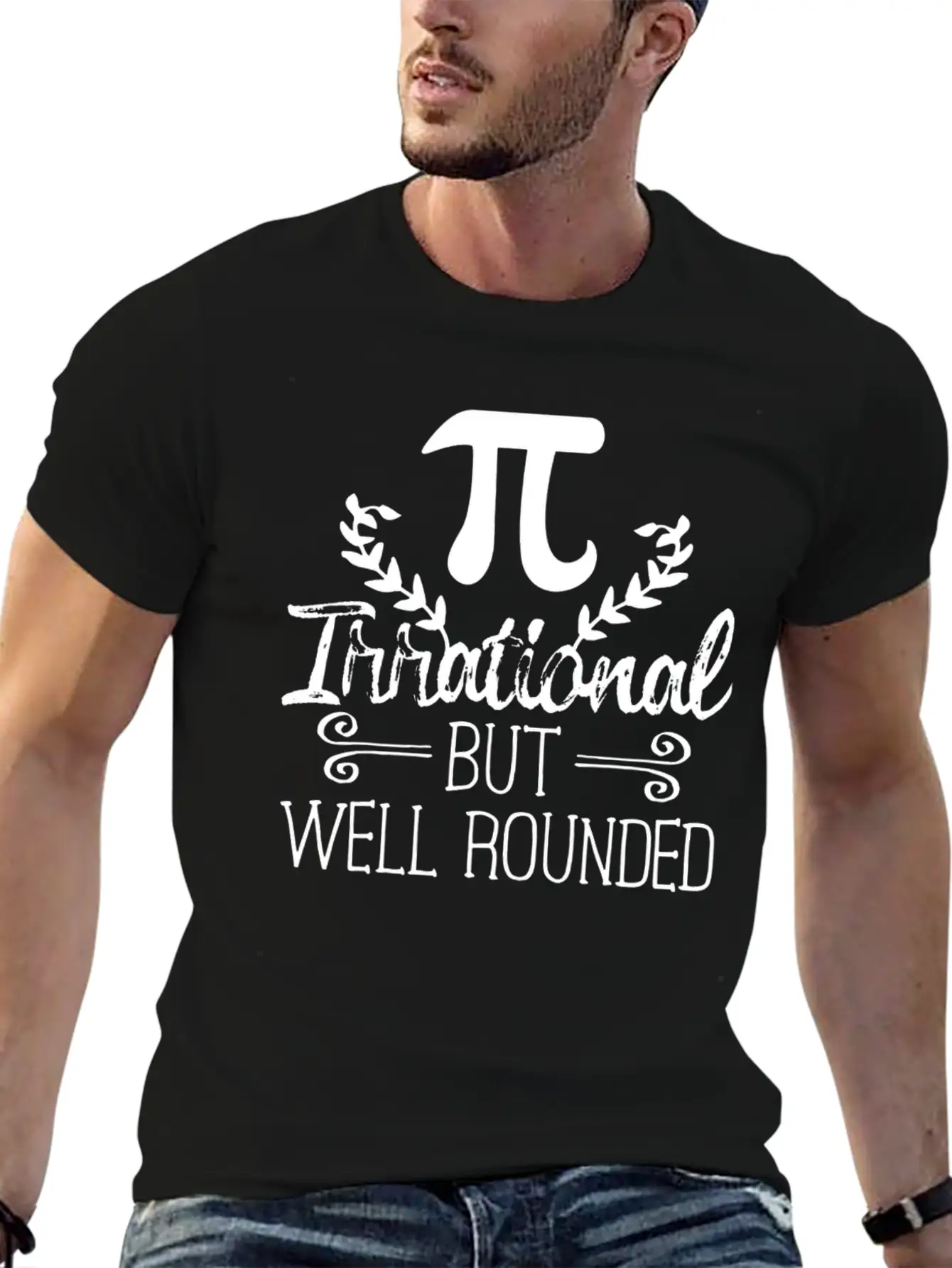 Retro Pi Irrational But Well Rounded Pi Day Modern Fit Casual T-Shirt ��� Clean And Versatile Design